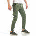 Pantaloni cargo de bărbați verzi cu fermoar it260318-100 3
