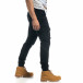 Pantaloni cargo de bărbați negri în stil Rock it041019-40 2