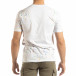 Tricou alb pentru bărbați cu spray de vopsea it150419-88 3