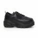 Pantofi sport de dama negri cu platformă it130819-70 2