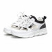 Pantofi sport de dama în negru și alb cu părți transparente it240419-56 3
