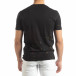 Tricou negru pentru bărbați cu spray de vopsea it150419-89 3