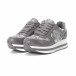 Pantofi sport cu platforma de dama în gri it150818-80 3