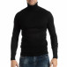 Pulover negru pentru bărbați din tricot fin cu guler rulat  it261018-103 2