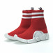 Pantofi sport de dama roșii tip șosetă cu accente it250119-58 5