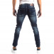 Blugi șifonați pentru bărbați Slim Jeans cu patch-uir  it250918-16 4
