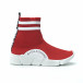 Pantofi sport de dama roșii tip șosetă cu accente it250119-58 2