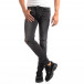 Slim Jeans gri pentru bărbați cu efect de decolorare it250918-14 2