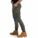  Pantaloni cargo de bărbați verzi cu fermoare it041019-42 2