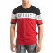Tricou de bărbați în negru, alb și roșu it150419-74 2