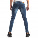 Blugi albaștri pentru bărbați Slim Jeans cu patch-uir  it250918-15 4