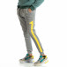 Pantaloni sport pentru bărbați din bumbac gri cu galben it261018-40 2