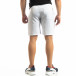 Pantaloni scurți de sport albi cu benzi pentru bărbați  it150419-26 4
