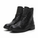 Botine de dama negre cu limbă decorată it260919-67 4