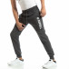 Pantaloni sport pentru bărbați gri cu inscripție it261018-44 2