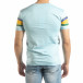 Tricou pentru bărbați albastru cu dungi colorate it150419-54 3