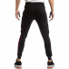 Pantaloni sport pentru bărbați din bumbac negru cu roșu it261018-39 4