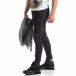 Cargo Jeans negri de bărbați stil rocker it170819-53 2
