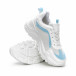 Pantofi sport de dama Chunky în alb și albastru it240419-45 4