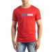 Tricou de bărbați roșu cu dungi gri it150419-79 3