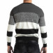 Pulover pentru bărbați în negru și alb din țesătură tehnică it261018-111 3