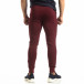 Pantaloni de trening de bărbați Basic bordo din bumbac  it150419-34 4