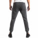 Pantaloni sport gri închis cu benzi negre pentru bărbați it250918-48 4