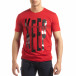 Tricou roșu pentru bărbați cu imprimeu it150419-91 2