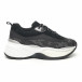 Pantofi sport voluminoși de dama în negru și argintiu it281019-24 2