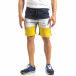 Pantaloni scurți sport albaștri de bărbați cu alb și galben it150419-30 2