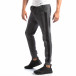 Pantaloni sport gri închis cu benzi negre pentru bărbați it250918-48 2