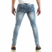 Washed Slim Jeans albaștri pentru bărbați it210319-14 3
