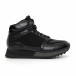 Pantofi sport înalți negri pentru bărbați it130819-23 2