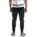 Pantaloni de trening negri de bărbați Black New York în alb it041019-10 4