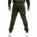 Pantaloni sport pentru bărbați verzi cu benzi albe it261018-64 4