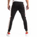 Pantaloni sport negri cu benzi pentru bărbați it250918-38 4