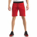 Pantaloni sport scurți roșii cu benzi de bărbați it210319-59 3