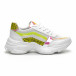 Pantofi sport Chunky de dama cu părți neon it240419-61 2