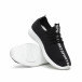 Pantofi sport din țesătură tehnică neagră pentru bărbați it240419-2 4