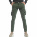 Pantaloni de bărbați verzi cu buzunare cargo it040219-39 3