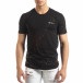 Tricou negru pentru bărbați cu spray de vopsea it150419-89 2