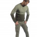Bluză verde matlasată pentru bărbați it040219-91 2
