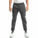 Pantaloni sport groși în melanj gri pentru bărbați it261018-41 3