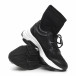 Pantofi sport de dama negri tip șosetă cu talpă groasă it260919-49 4