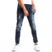 Blugi șifonați pentru bărbați Slim Jeans cu patch-uir  it250918-16 3