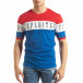 Tricou de bărbați în roșu, alb și albastru it150419-73 2