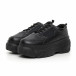 Pantofi sport de dama negri cu platformă it130819-70 3