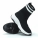Pantofi sport tip șosetă negri pentru dama it250119-61 5