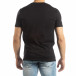 Tricou negru pentru bărbați cu aplicații din cauciuc it150419-69 3