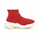 Pantofi sport de dama Slip-on din țesătură roșie it130819-48 2